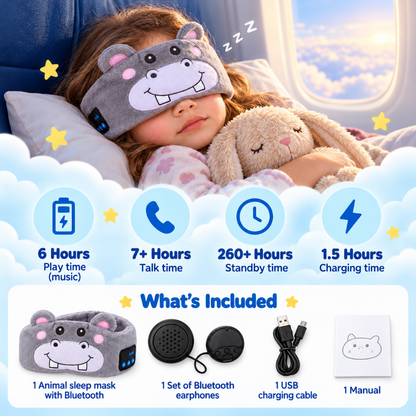 Cozy Critter 2-in-1 Bluetooth Sleep Mask & Headphones